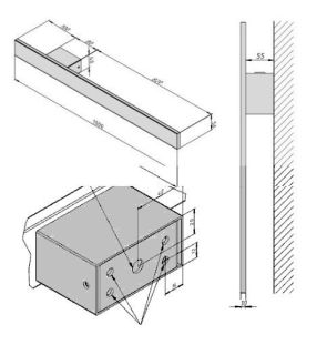 Электрический полотенцесушитель Broner Scompartimento NF.SM.007.100.0000.S 100 см без кнопки сатин